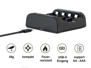 Xtar L4 Li-Ion Charger + 4x AA 1.5V (Mignon LR6) Li-Ion Battery XTAR 4100 mWh - Image 9